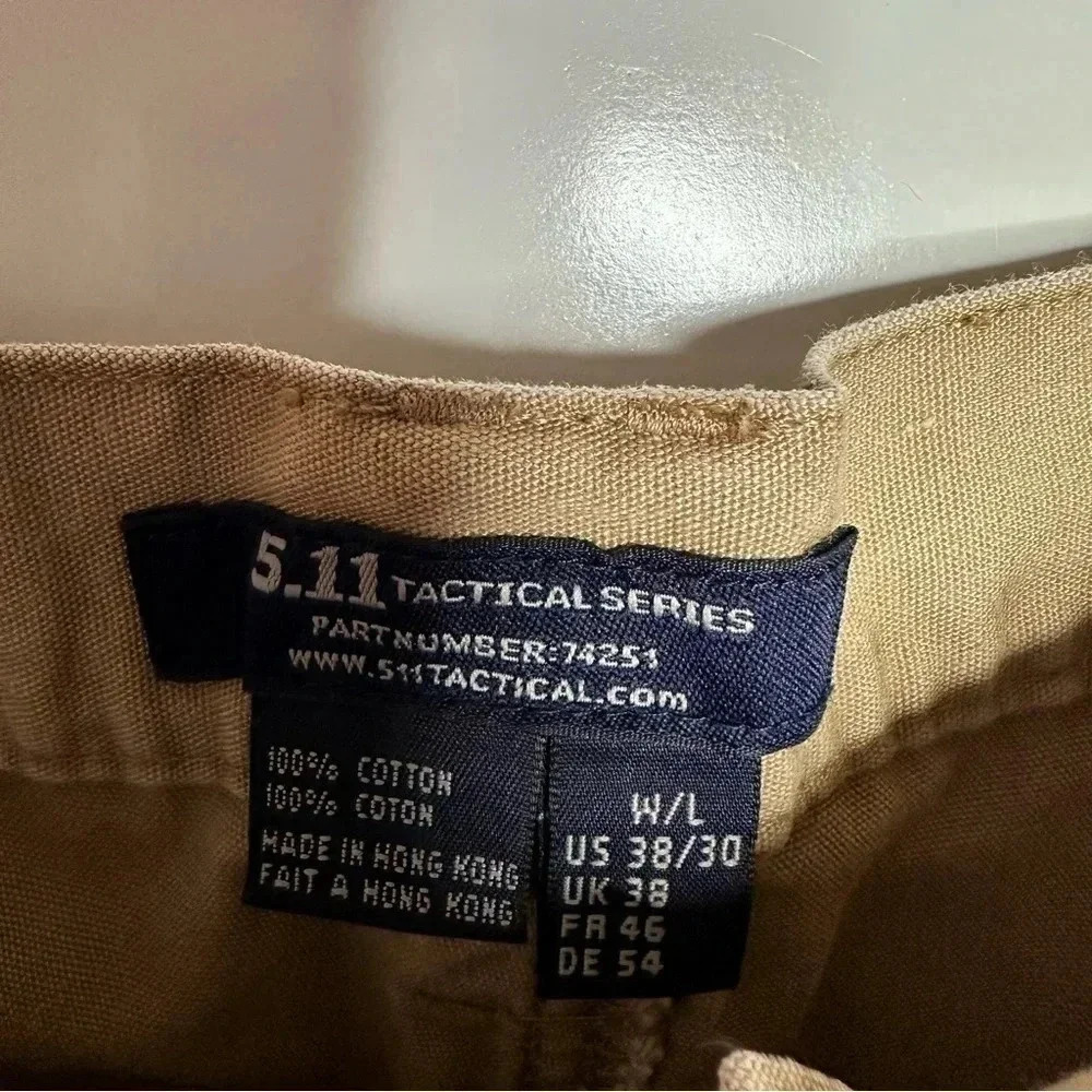 5.11 Tactical Khaki Cotton Canvas Pants Size 38x30 - Picture 11 of 14
